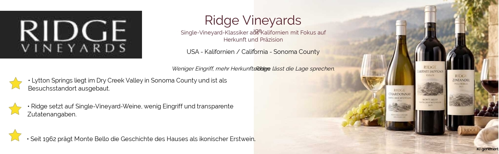 Weingut Ridge Vineyards