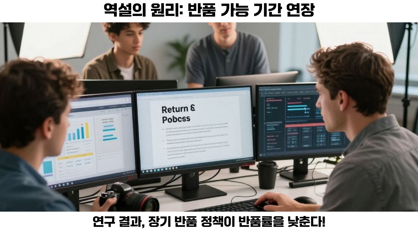 반품 가능 기간을 한 주 이상으로 늘리면 오히려 반품률이 감소하는 경향