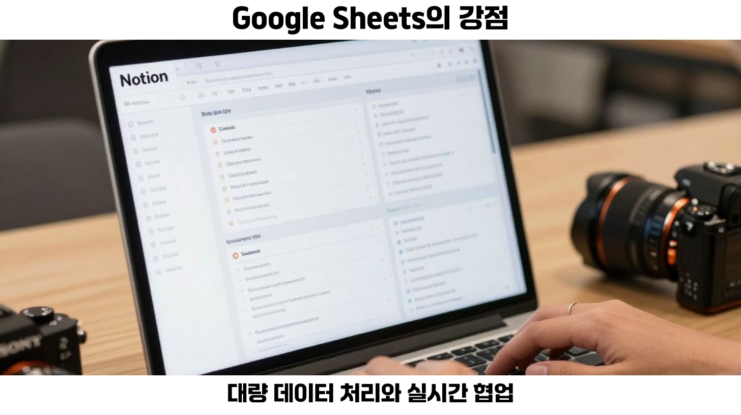 Airtable은 관계형 데이터베이스로서 Sheets와 Notion의 장점을 조화롭게 결합했습니다.
