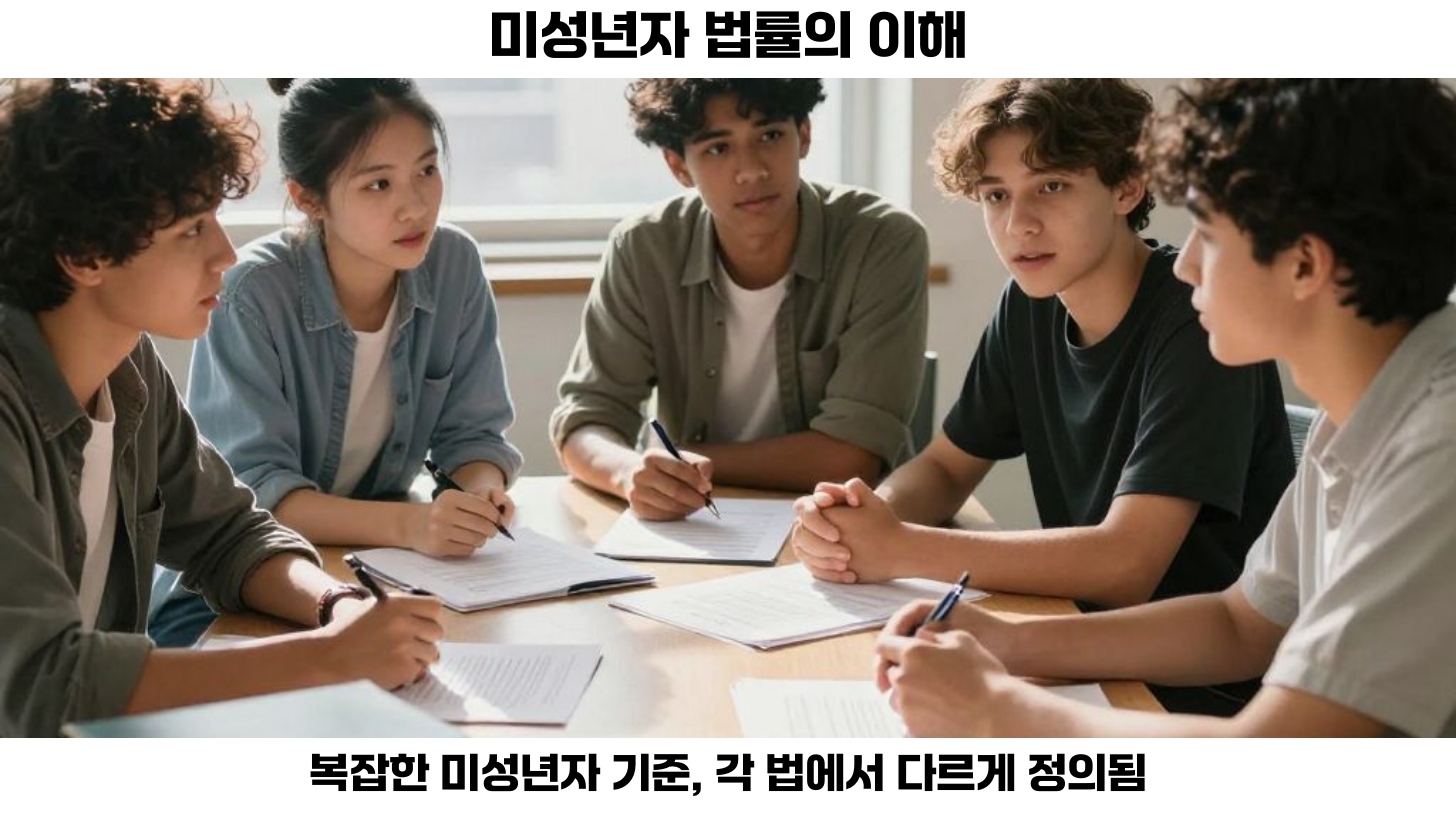 첫번째, 미성년자에 관한 법률 규정은 정말 복잡합니다. 우리 생활 곳곳에서 미성년자라는 용어를 자주 사용하지만, 법적으로는 상황에 따라 그 의미가 다르게 해석됩니다.