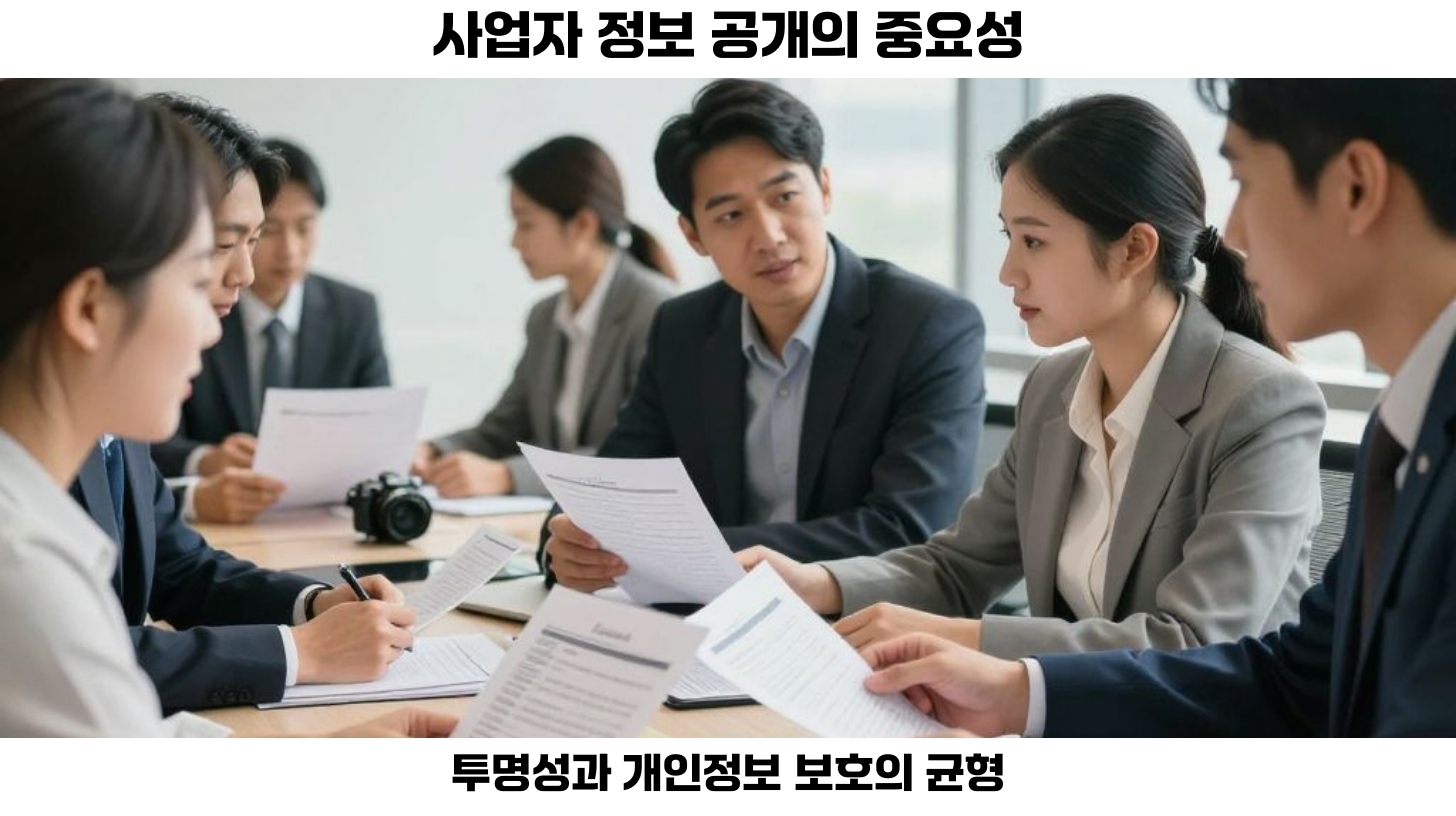 사업자 정보의 노출은 기업의 투명성을 높이는 중요한 요소입니다.
