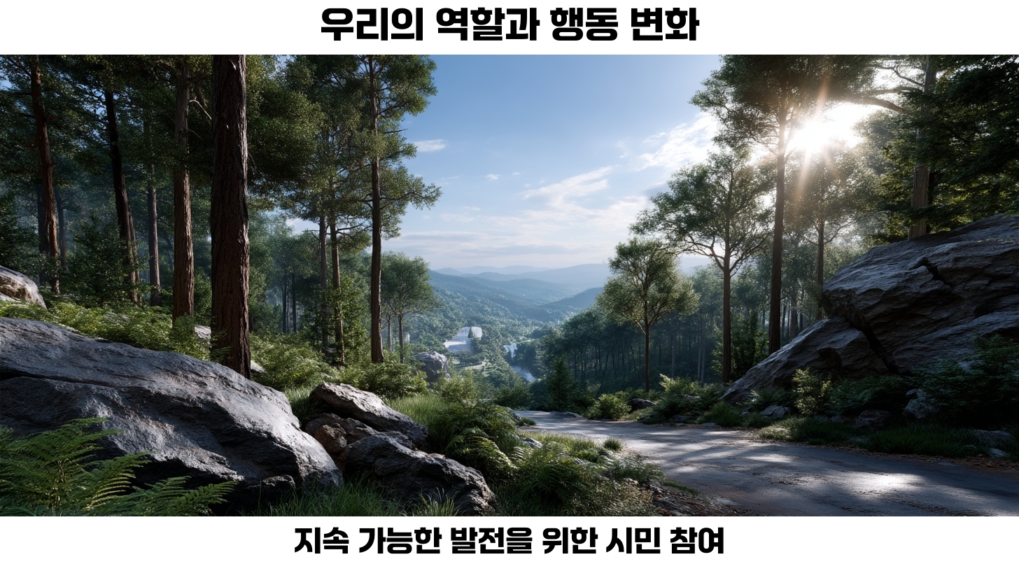 지속 가능한 발전을 위한 노력이 중요함을 일깨우는 이미지