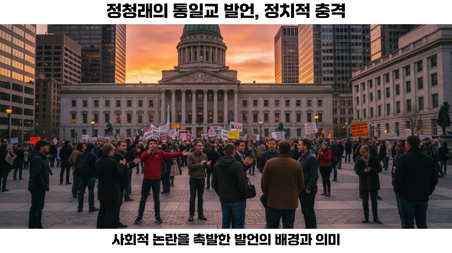 정청래의 통일교 발언, 정치권에 미치는 파장