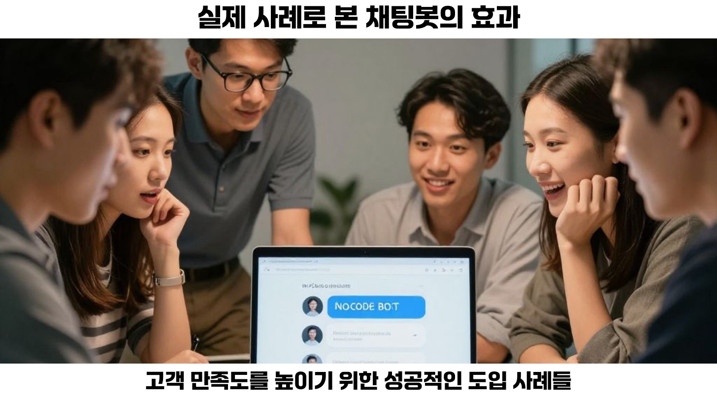 세번째, 실제 사례를 통해 채팅봇이 고객의 대기 시간을 줄이고 상담원의 부담을 덜어주는 효과를 보여준다.