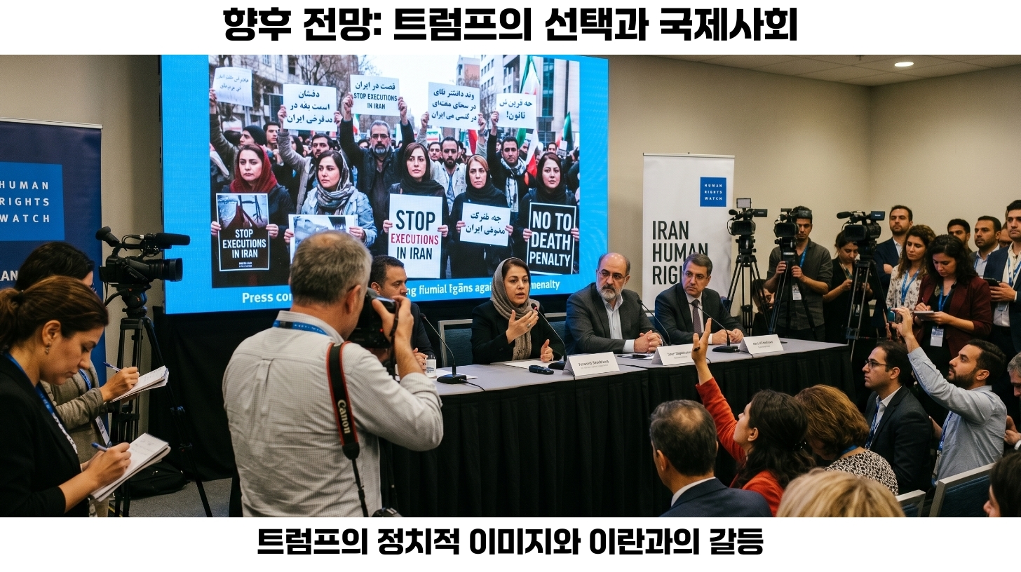 트럼프의 정치적 행보와 이란의 사형 문제, 여성 시위자에 대한 탄압