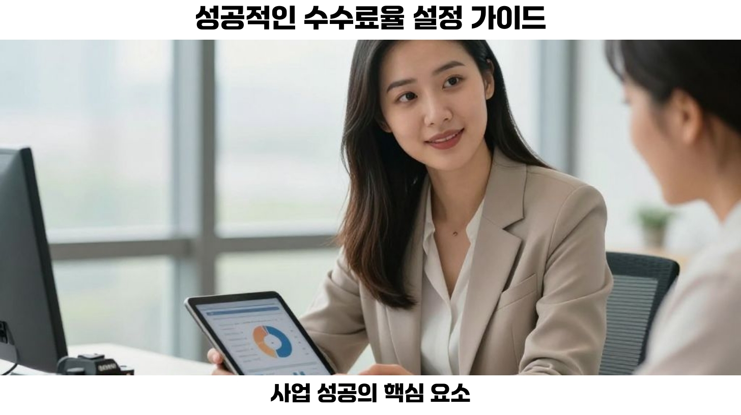첫번째 수수료율 설정은 사업에 성공하기 위한 중요한 요소입니다.