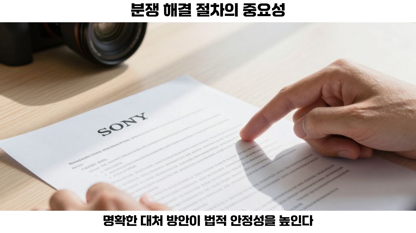 계약 당사자 간에 합의된 해결 방안을 통해 소송이 발생했을 때.