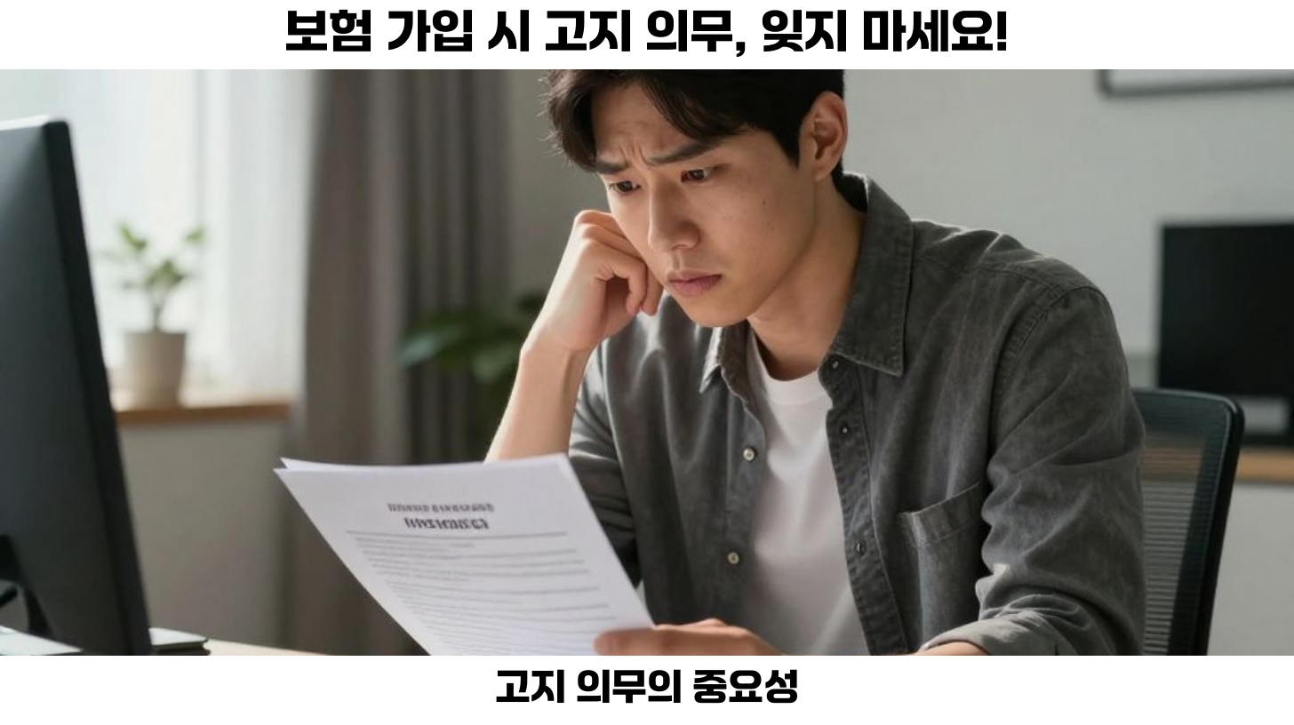 첫번째 보험 가입을 고려할 때, 가장 중요한 요소 중 하나는 바로 고지 의무입니다.