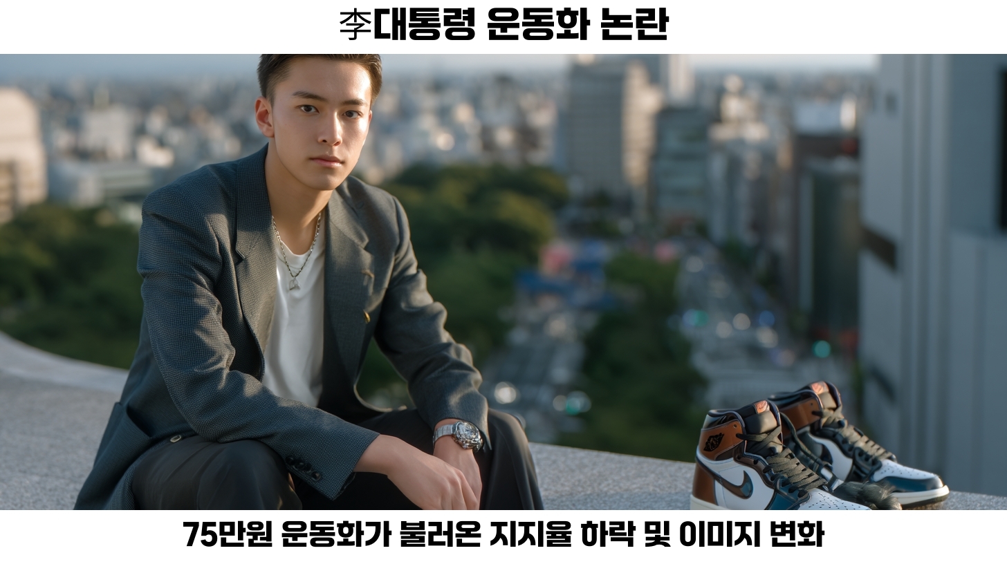 李대통령의 75만원 운동화 논란이 초래한 지지율 하락과 이미지 변화 2 운동화 논란의 배경과 그 영향