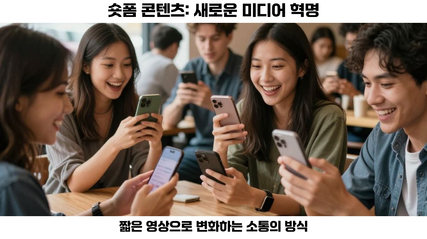 첫번째 최근 숏폼 콘텐츠, 즉 짧은 형태의 영상이 대중의 관심을 끌고 있습니다.