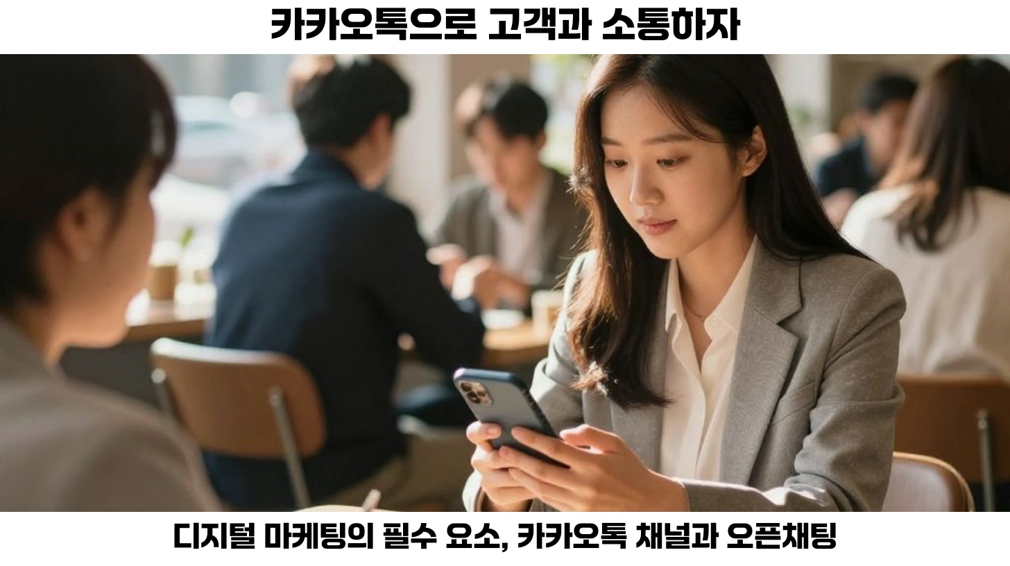 첫번째, 카카오톡의 채널과 오픈채팅 기능은 고객과의 소통을 극대화합니다.