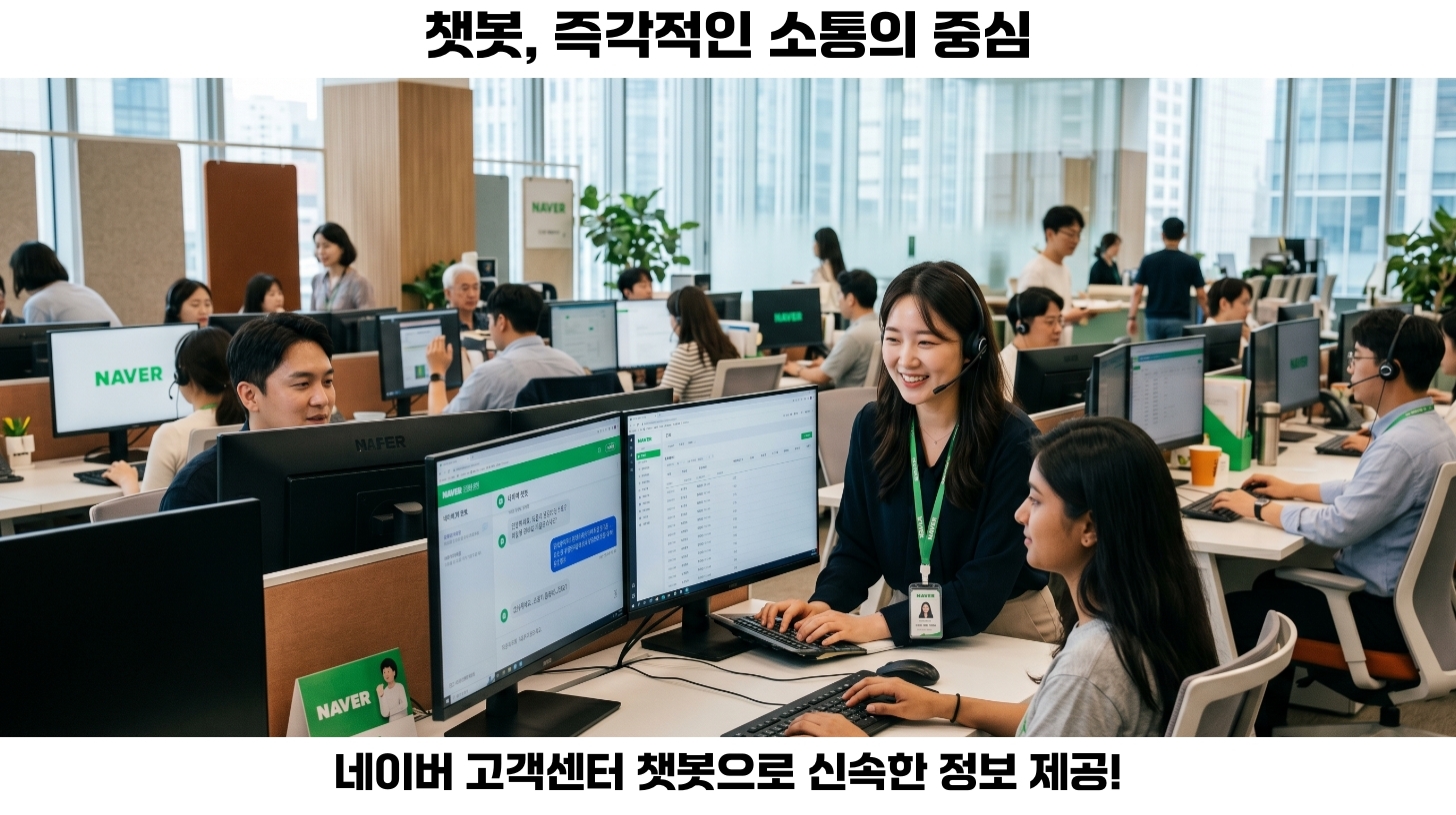 네이버 챗봇과 실시간 소통