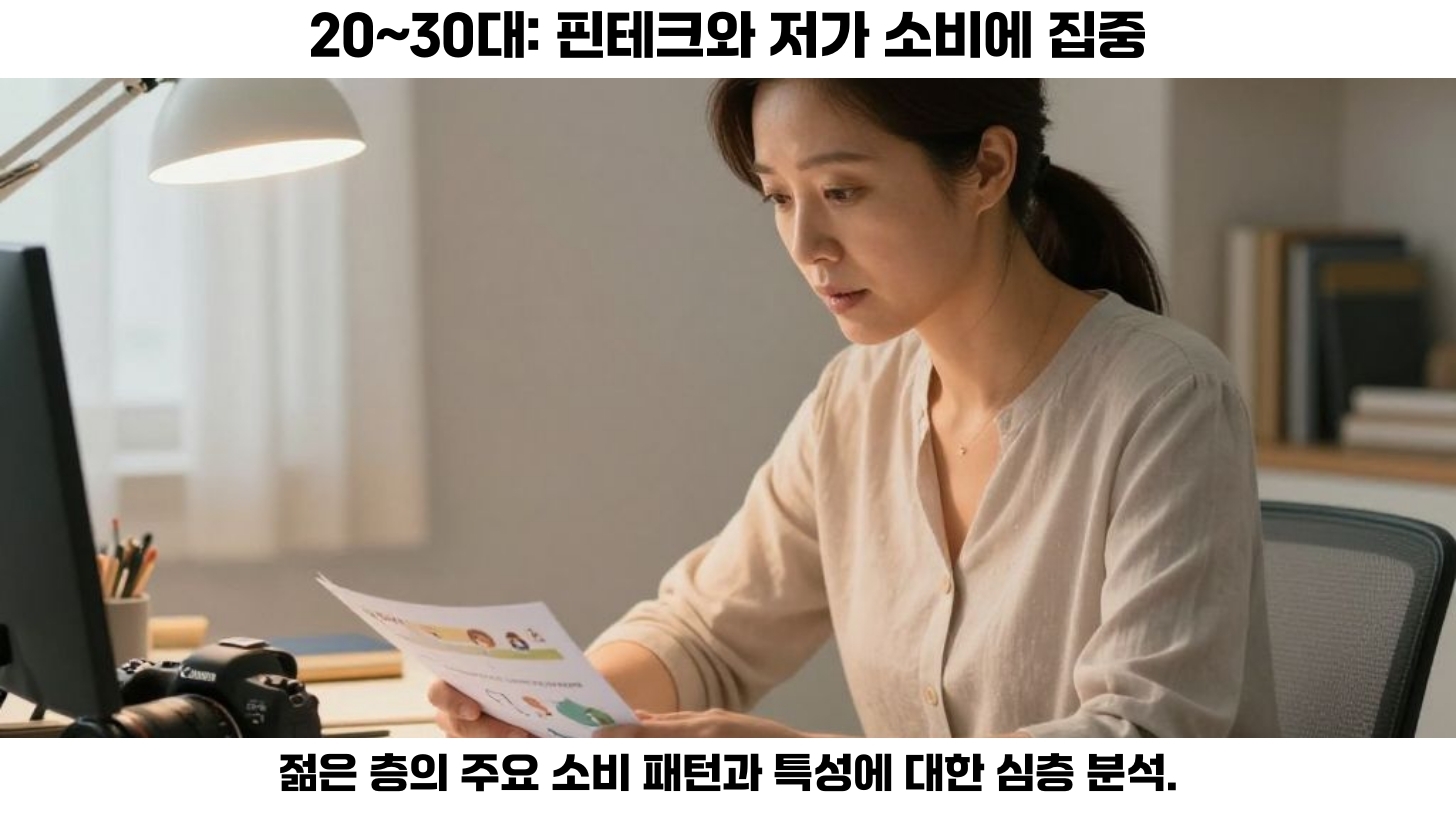두번째, 40대는 자녀 교육과 취미 생활에 대한 관심이 높아가고 있습니다. 이들은 안정적인 소득을 바탕으로 금융 서비스에 대한 관심도 높으며, 토스 가입률이 71.8%를 기록하고 있습니다.