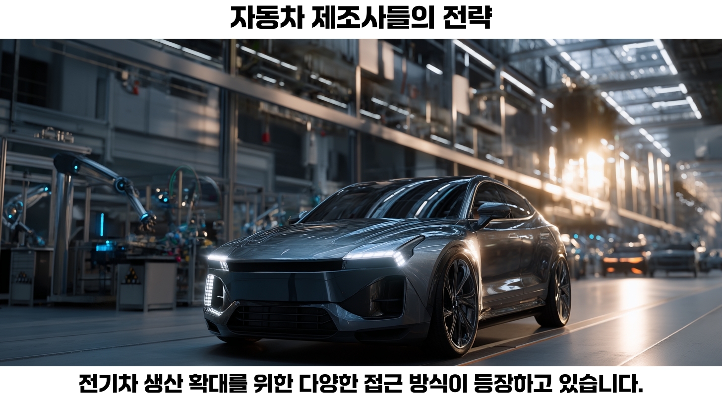 주요 자동차 제조사들의 전기차 생산 확대 계획