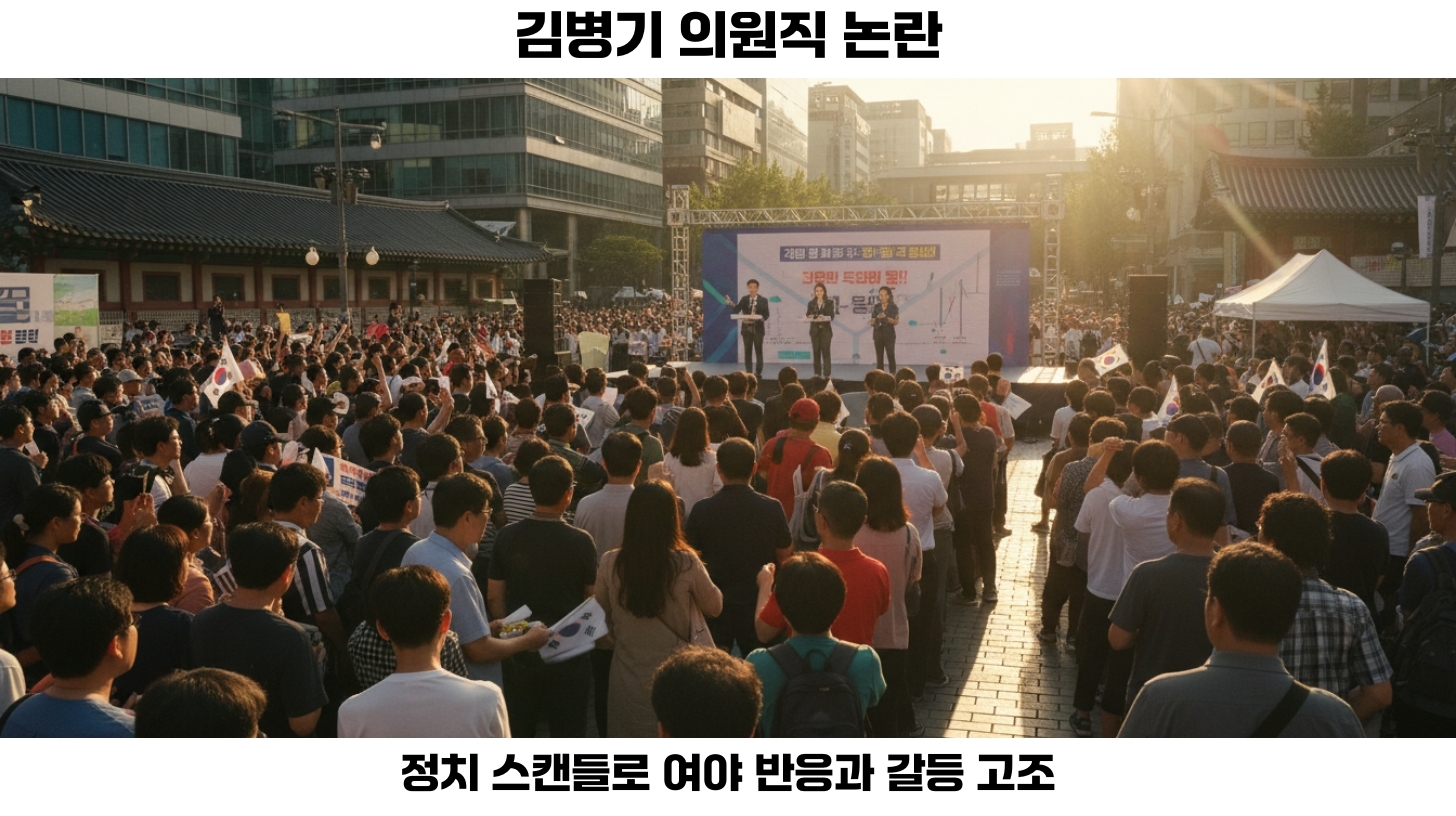 김병기 의원직 사퇴의 가능성과 그 배경 분석
