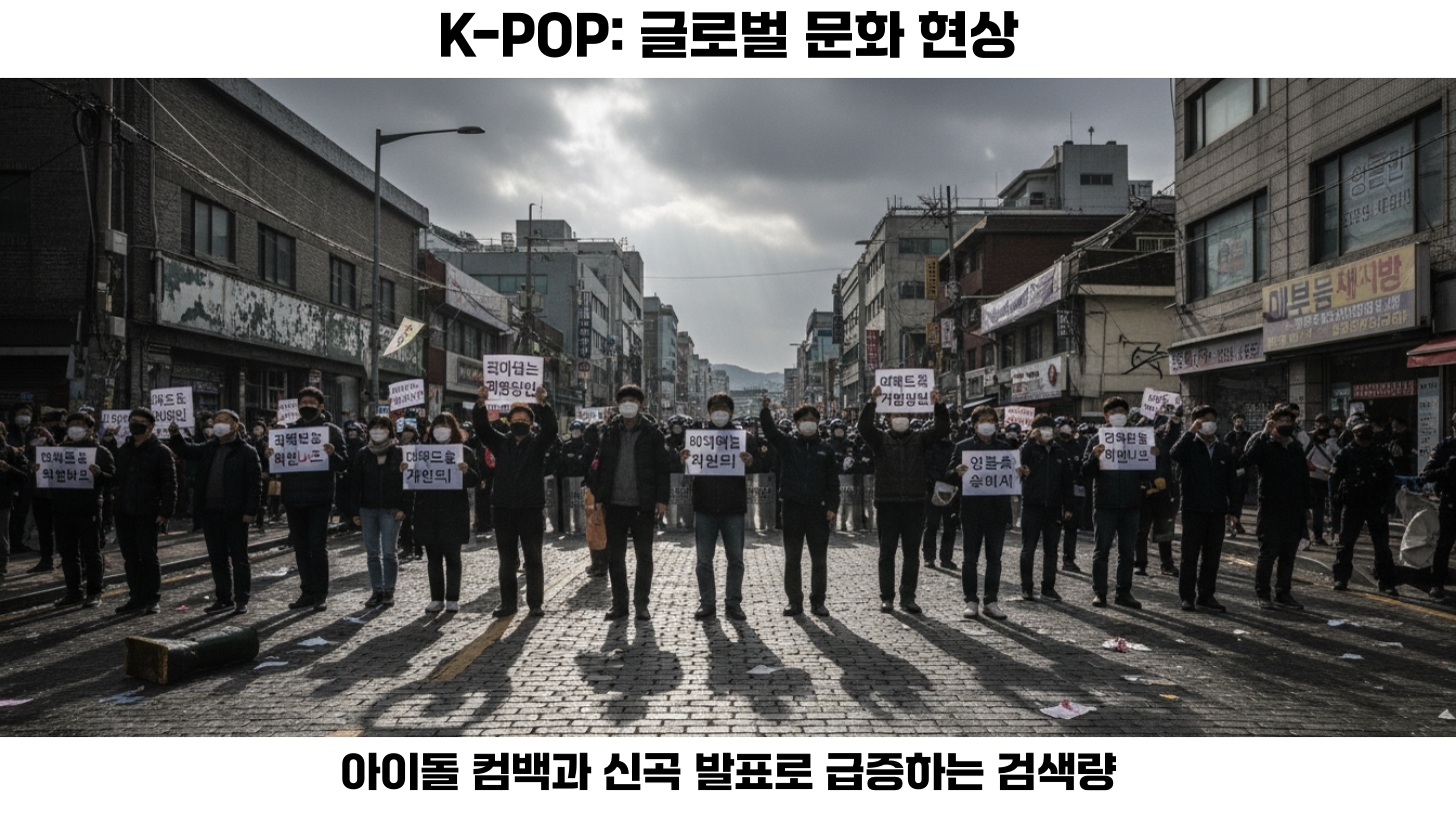 계엄령과 같은 정치적 검색어는 위기 상황에서의 사회적 반응을 보여줍니다