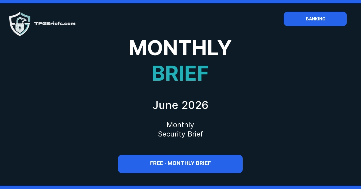 Banking & Credit Unions Monthly Cybersecurity Brief — June 2026