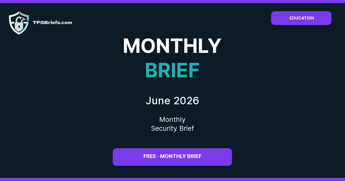 Education Monthly Cybersecurity Brief — June 2026