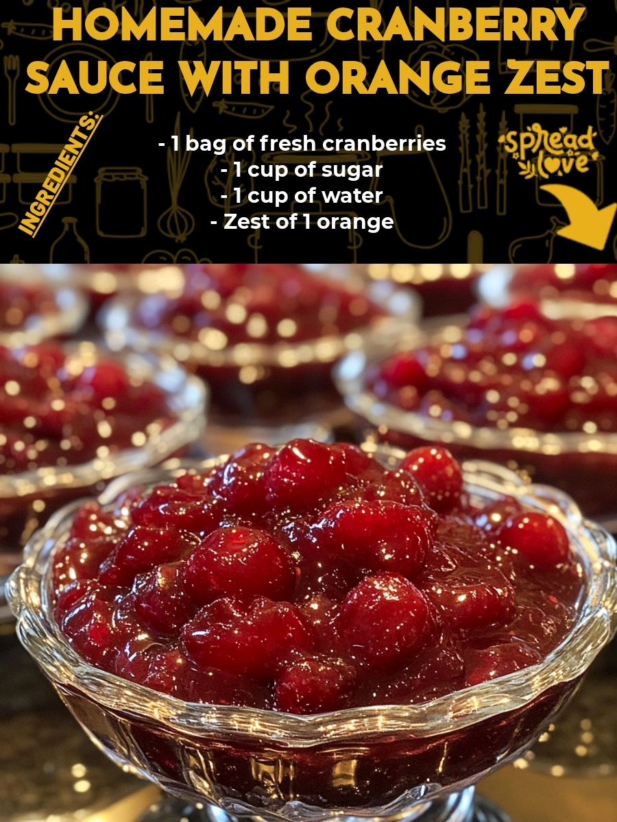 Homemade Cranberry Sauce with Orange Zest