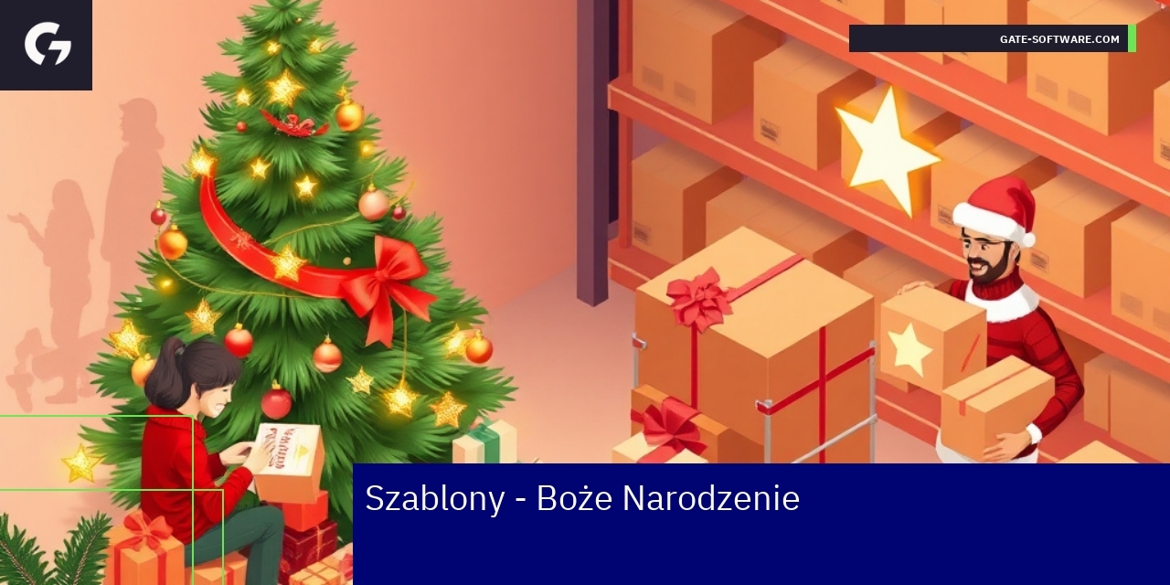 Świąteczne dekoracje i elementy graficzne na szablonach