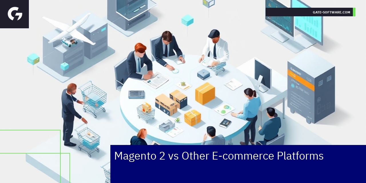 Diagram showing Magento 2 B2B features and integration