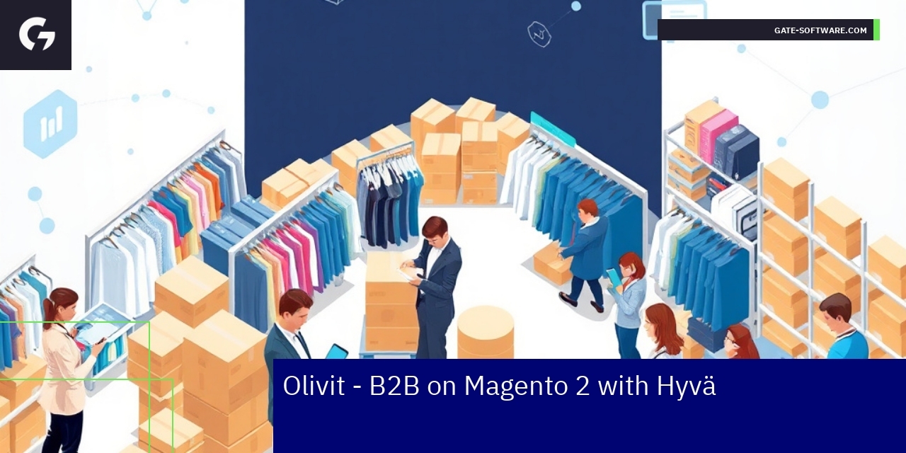 Hyvä Theme Boosts Magento 2 for B2B Clothing Magento 2 interface with Hyvä theme on various devices