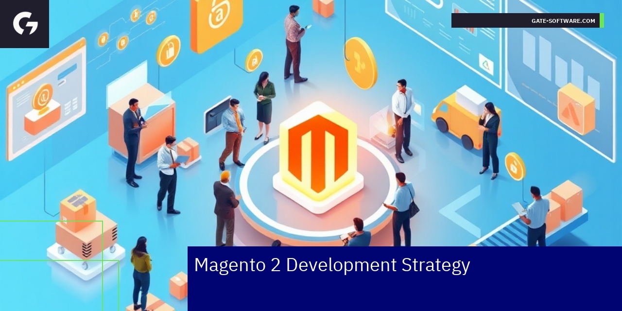 Magento 2 Development Strategy Overview Diagram showing Magento 2 development strategy elements