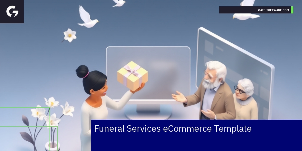 Funeral Services eCommerce UX and UI Features User interface showing funeral services and e-commerce features