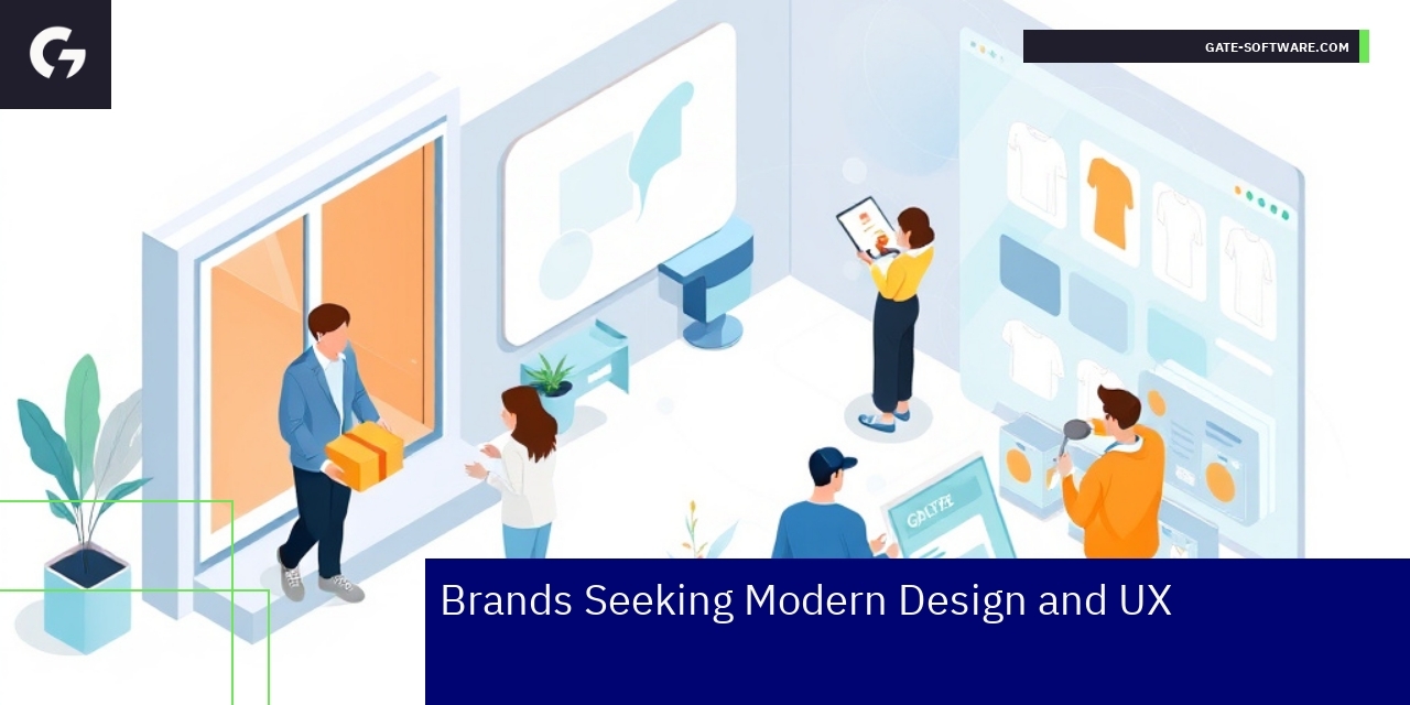 Digital interface illustrating modern UX design principles