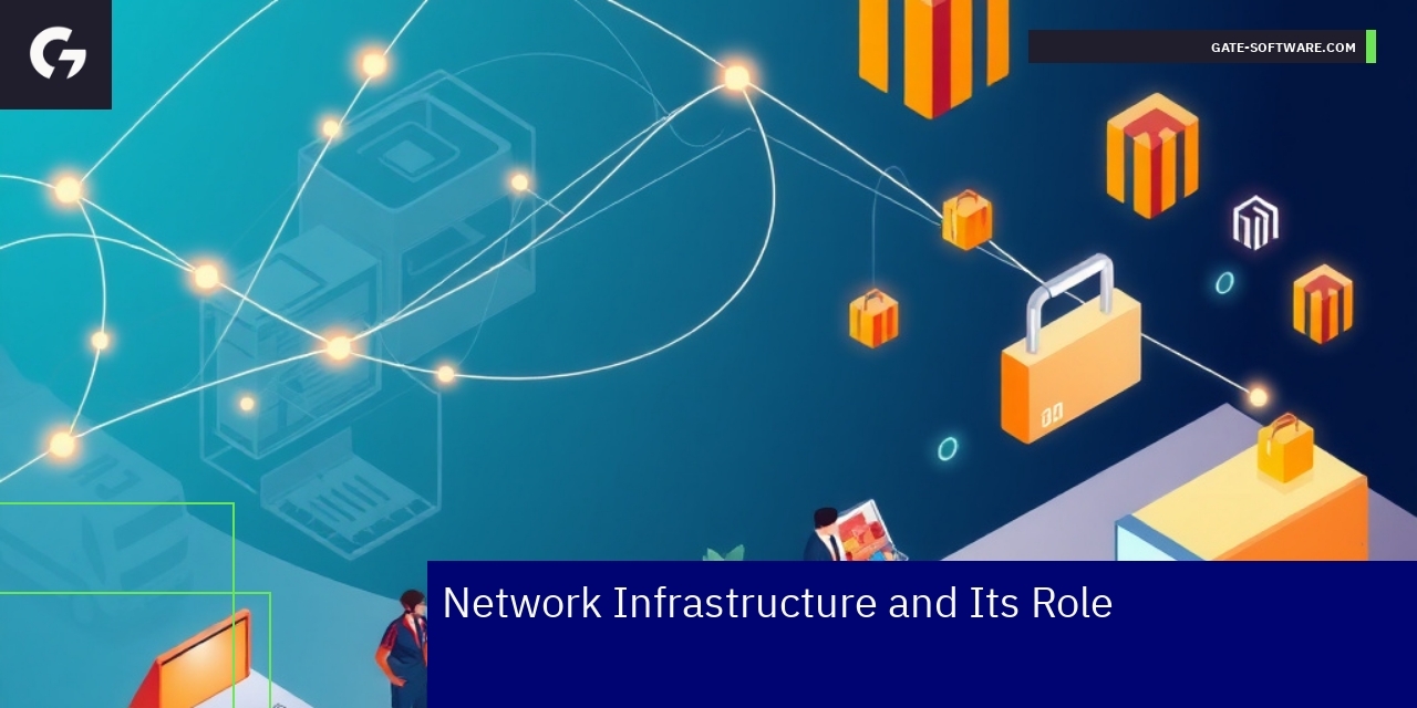 Diagram showing Magento network and maintenance elements