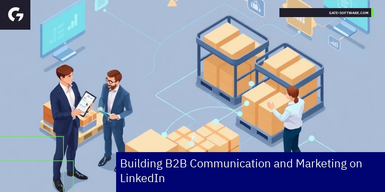 LinkedIn interface showing B2B marketing and communication
