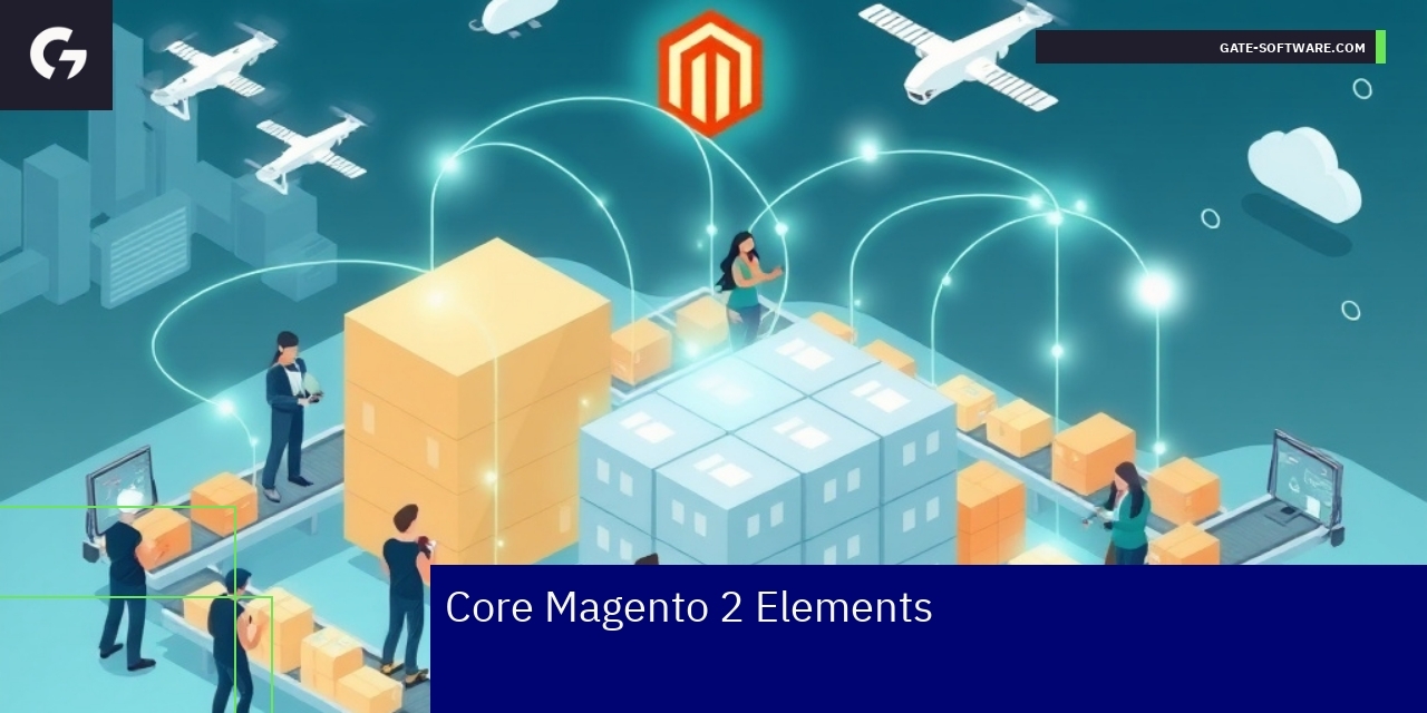 Diagram showing Magento 2 modular architecture and features
