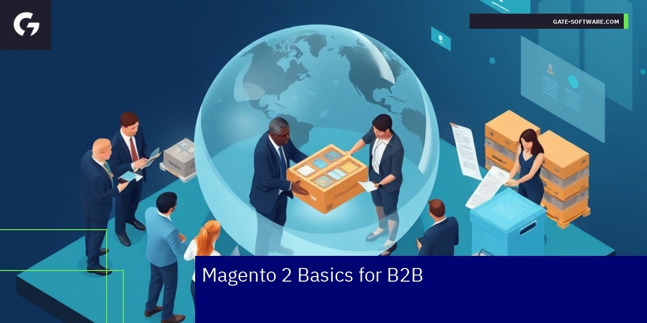 Magento 2 platform dashboard with B2B features overview
