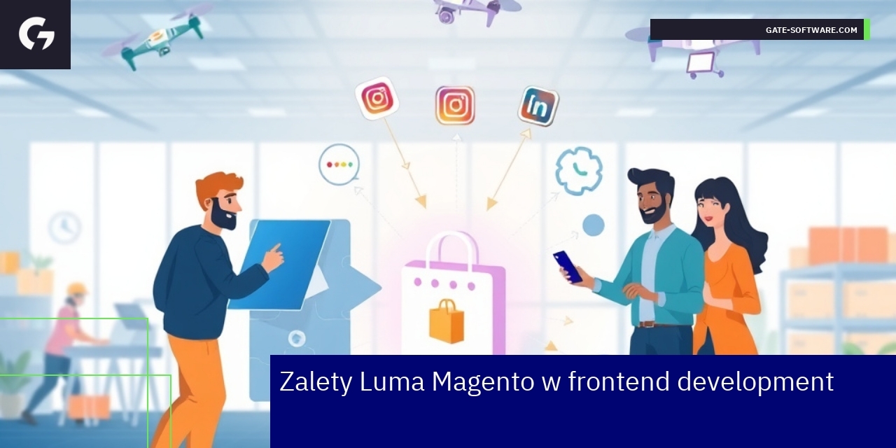 Zalety frontend Magento Luma i SEO Interfejs Magento Luma na urządzeniach i social media