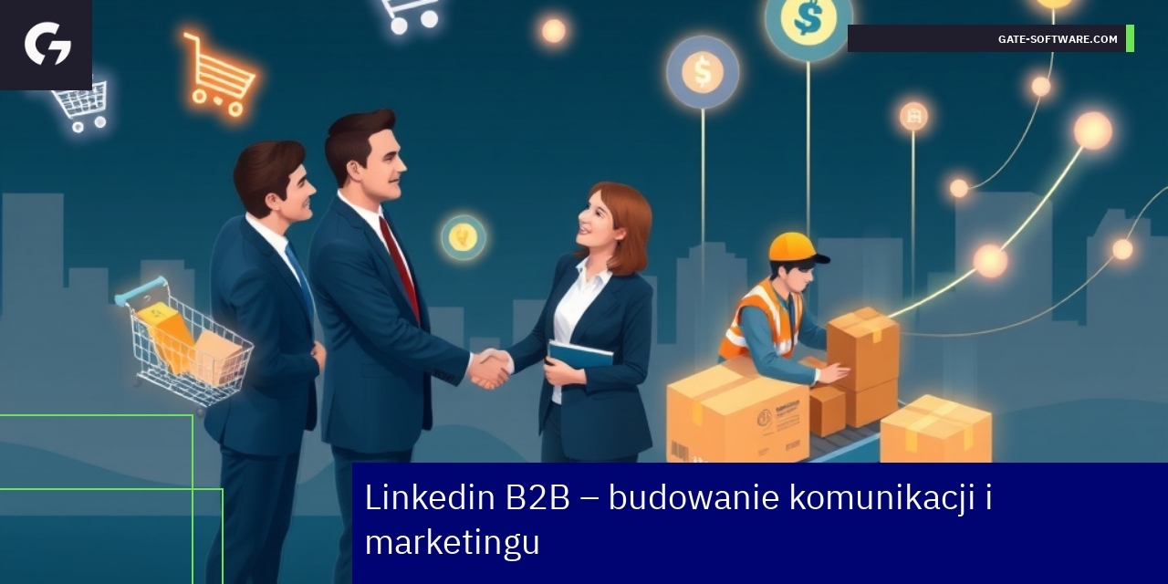 grafika przedstawiająca strategię marketingową B2B na LinkedIn