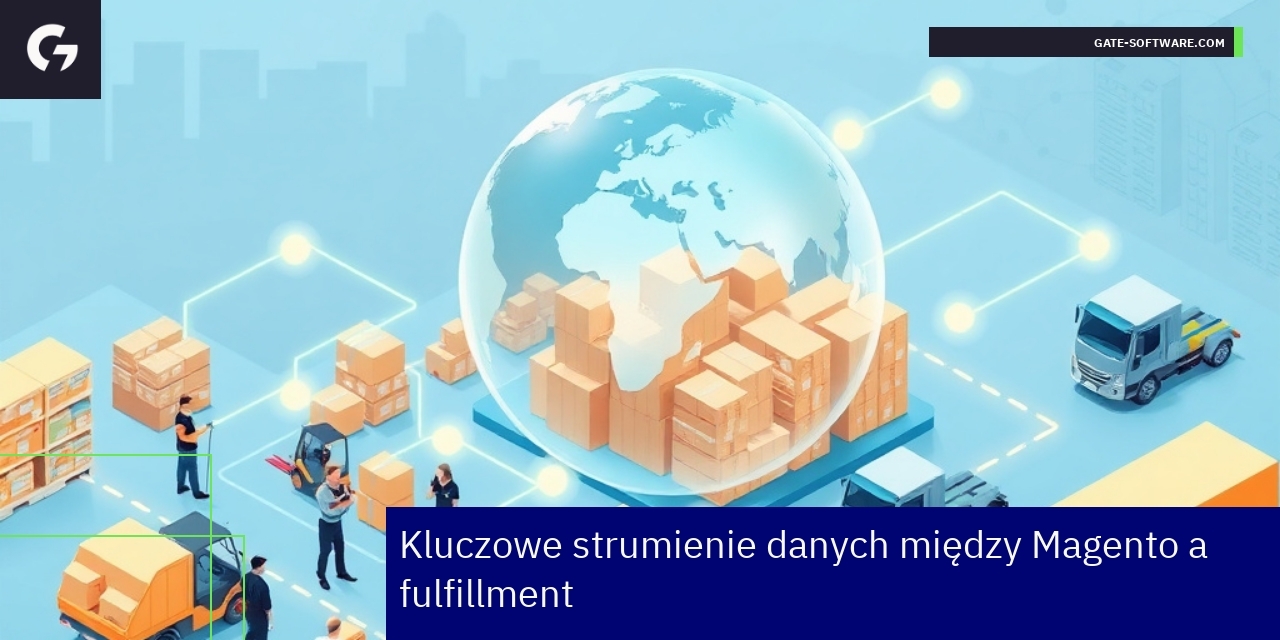 Schemat przepływu danych między Magento a fulfillment