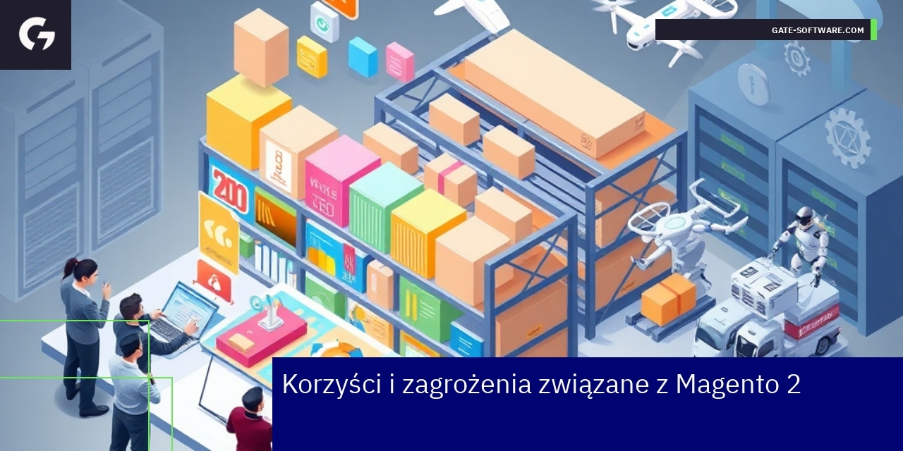 Korzyści i zagrożenia platformy Magento 2 Schemat korzyści i zagrożeń Magento 2 dla firm B2B
