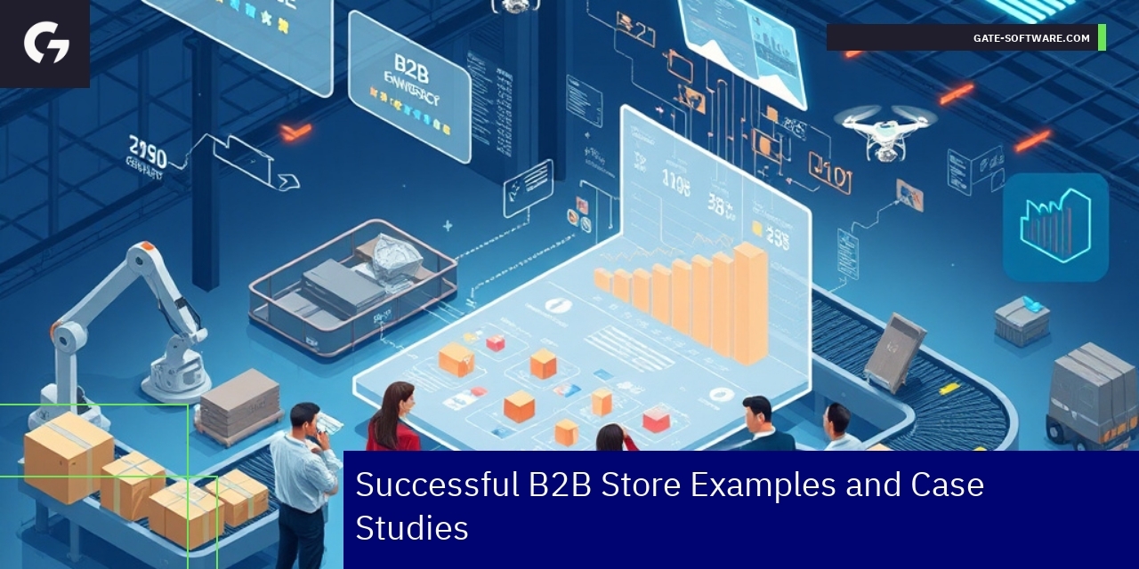 B2B e-commerce digital transformation and UX design concepts