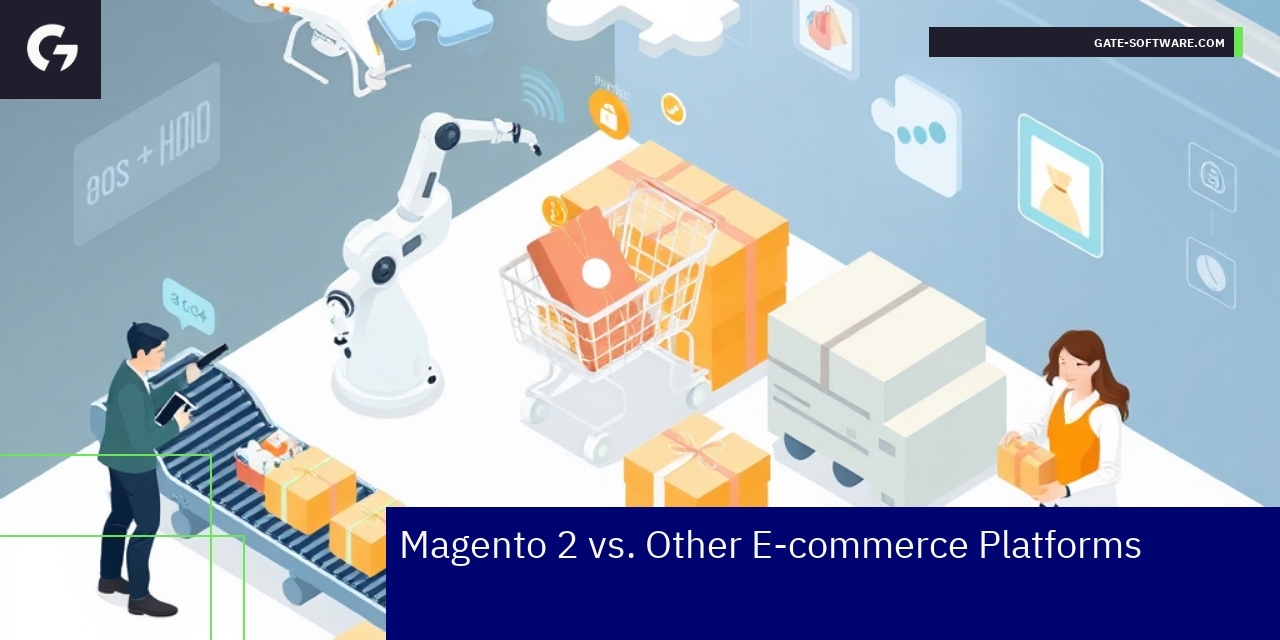 Magento 2 Extension and Performance Challenges Magento 2 platform with extension and performance icons