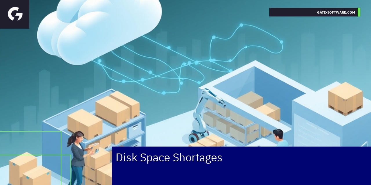 Disk storage with security icons and Magento 2 logo