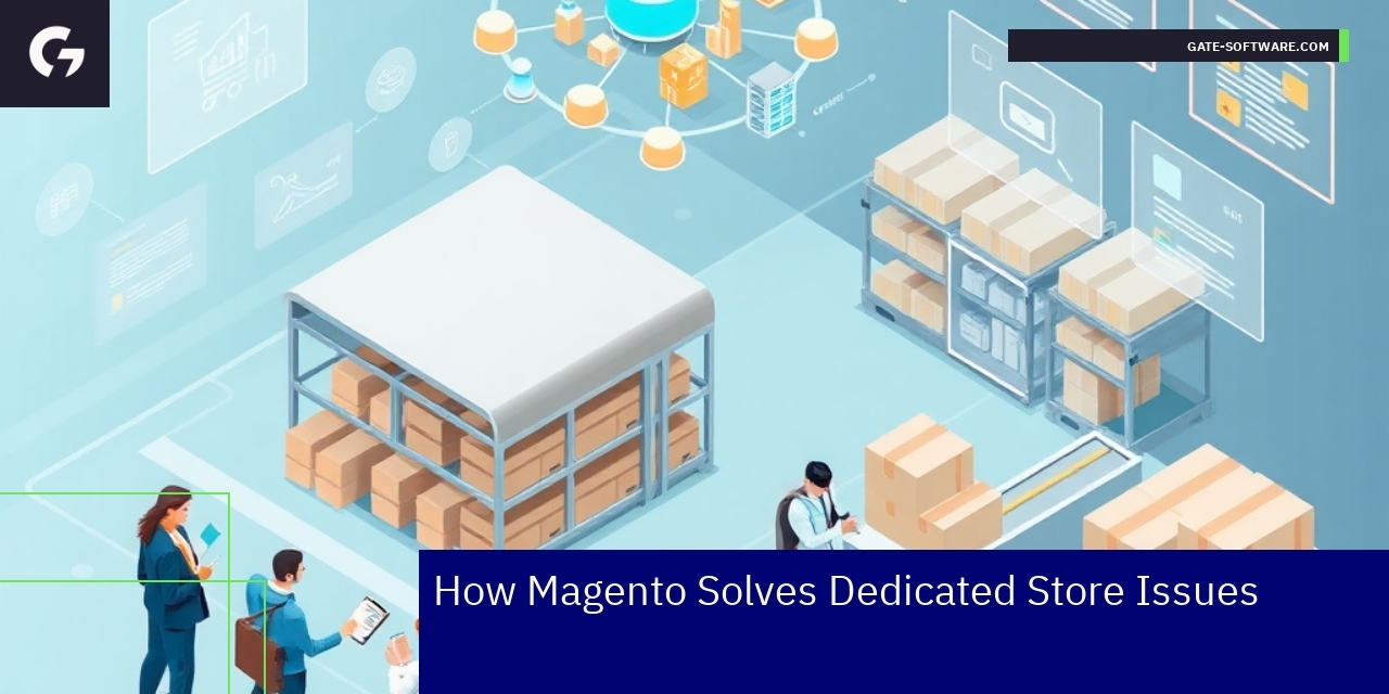 Magento interface showcasing B2B user and order management