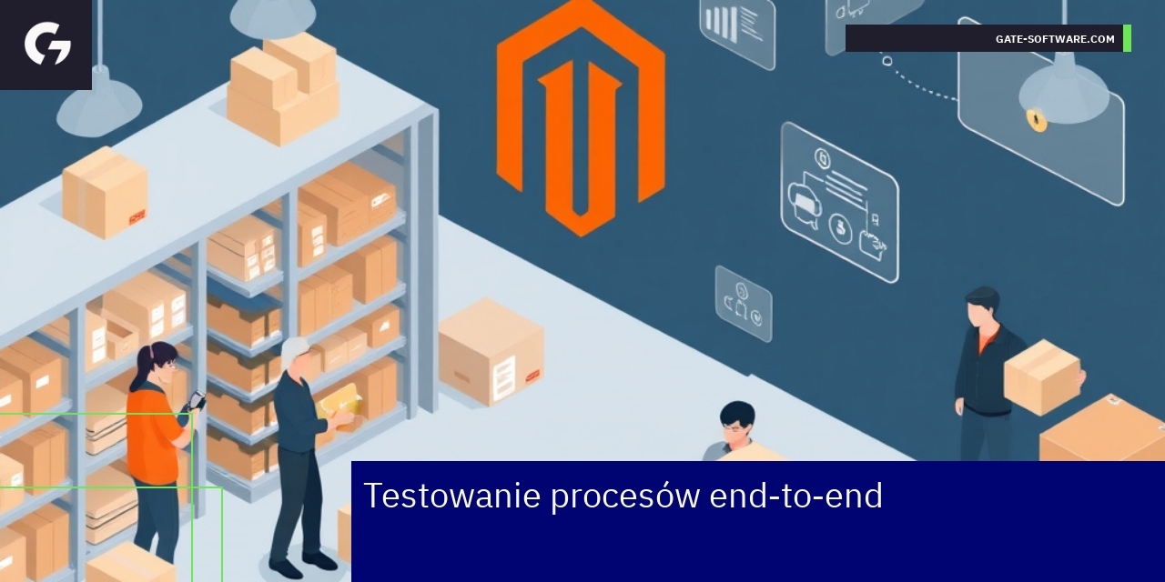 Schemat testowania procesów e2e w Magento 2