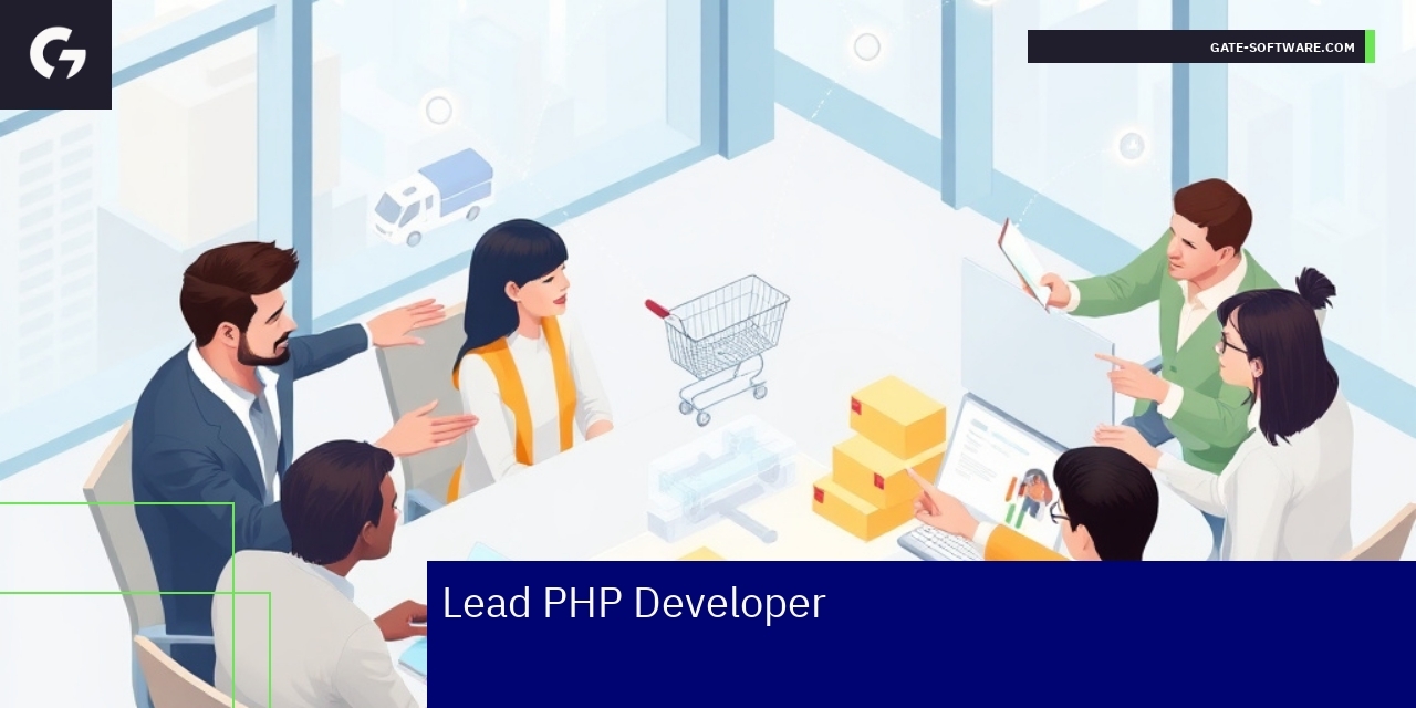 Programista PHP pracujący przy kodzie na laptopie