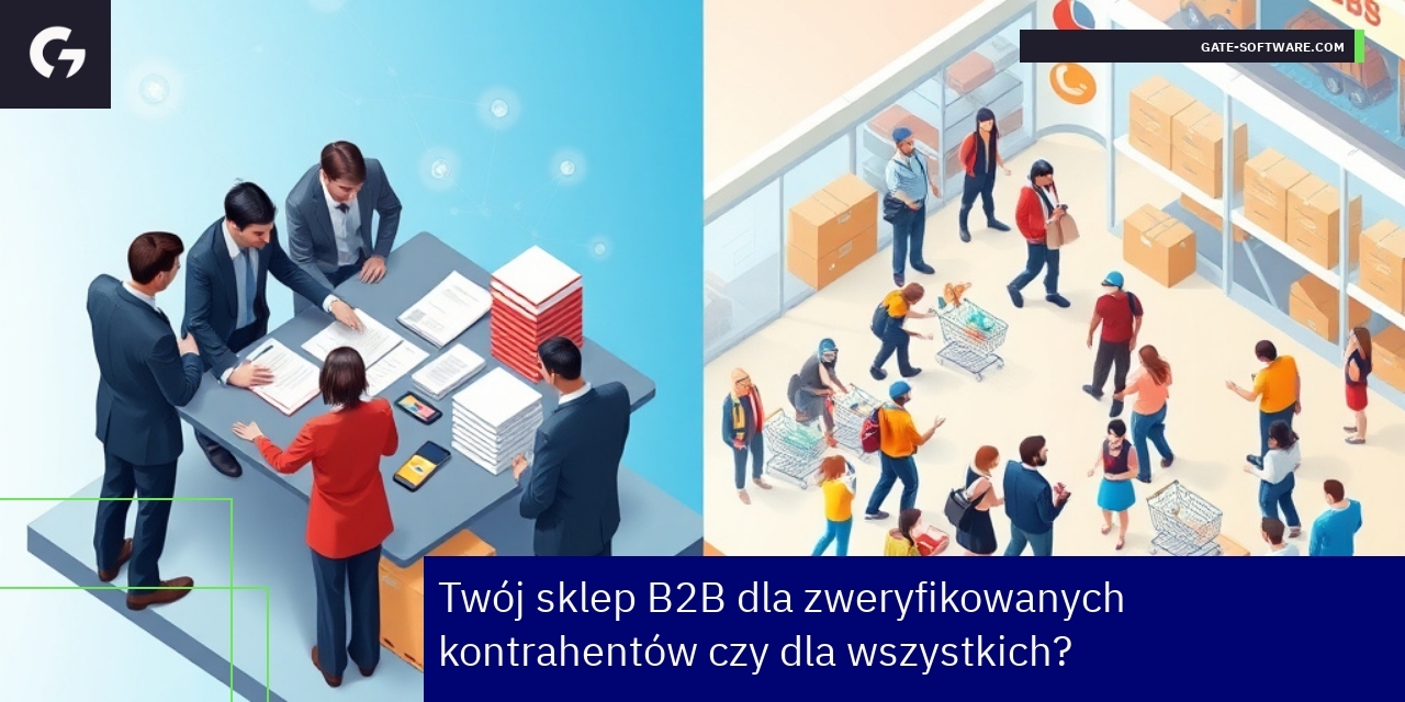 Schemat pokazujący modele sklepu B2B
