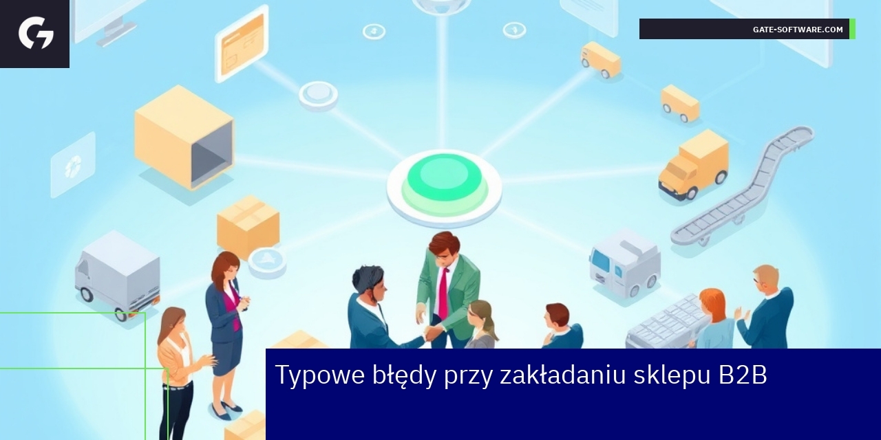 Ilustracja przedstawiająca wyzwania zakładania sklepu B2B