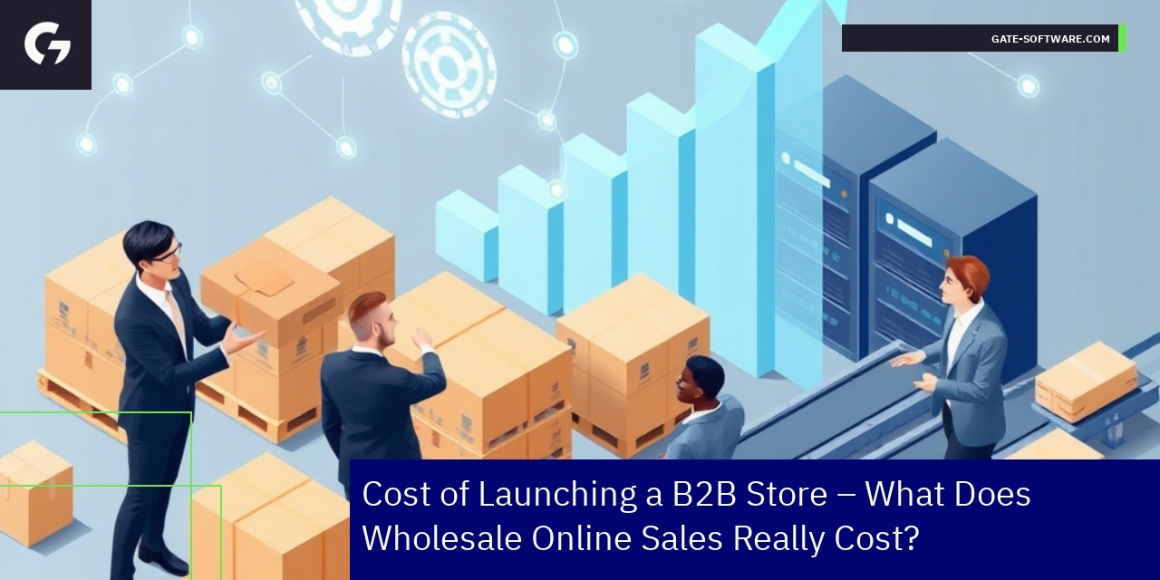 Illustration of B2B online store cost and funding