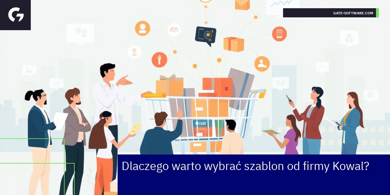 Logo firmy Kowal i elementy szablonu Magento