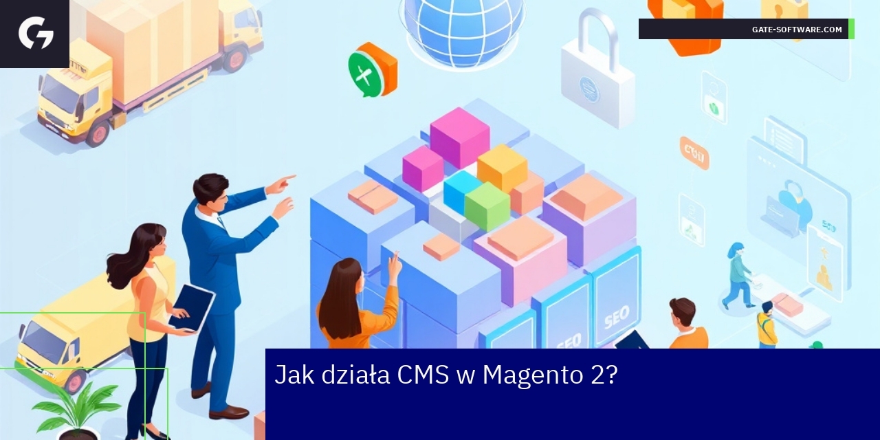 Interfejs CMS Magento 2 na ekranie komputera