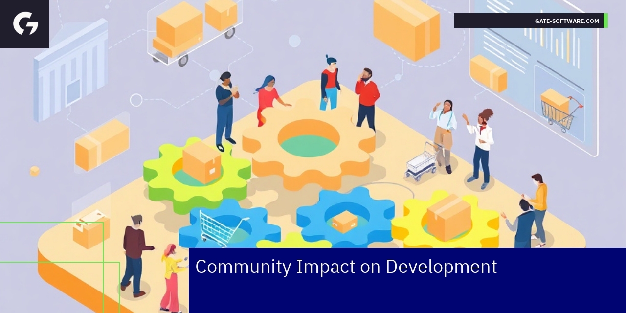 Diverse community collaborating on platform development