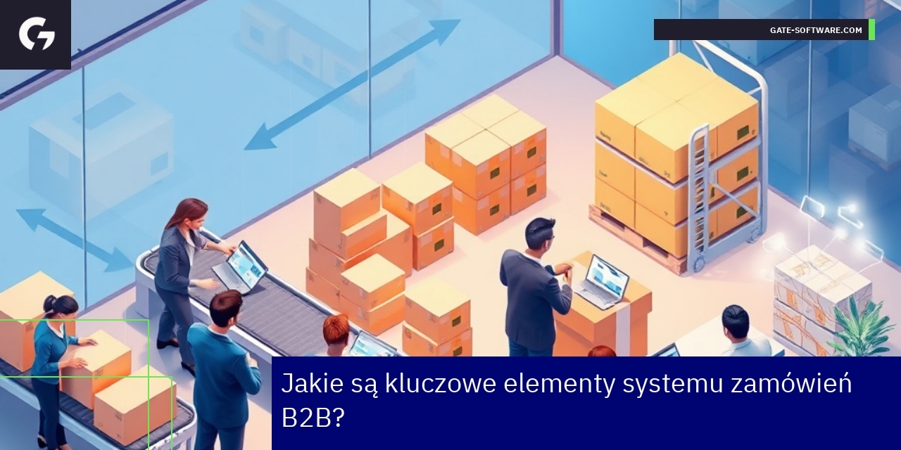 Schemat systemu zamówień B2B między firmami